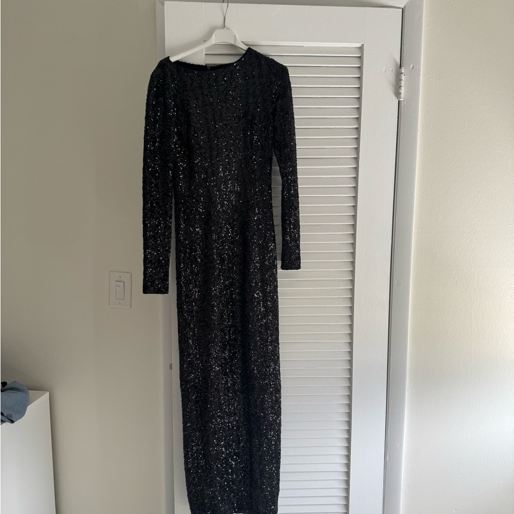 Elegant Black Sequin Dress